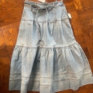 Ulla Johnson tiered denim skirt